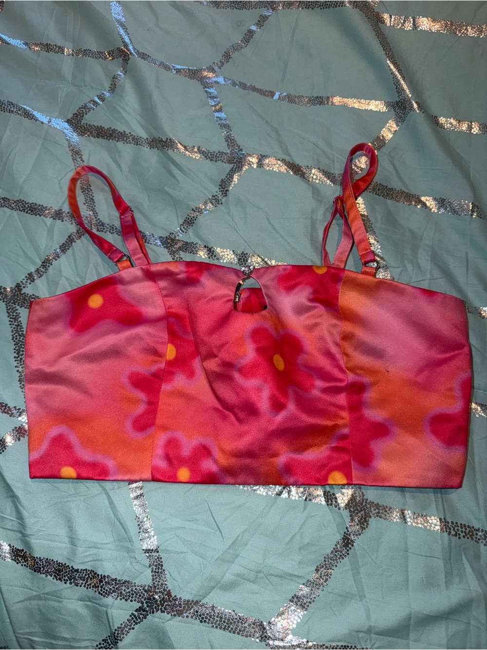 PacSun Local Hero’s Pink Floral Satin Crop Bralette
